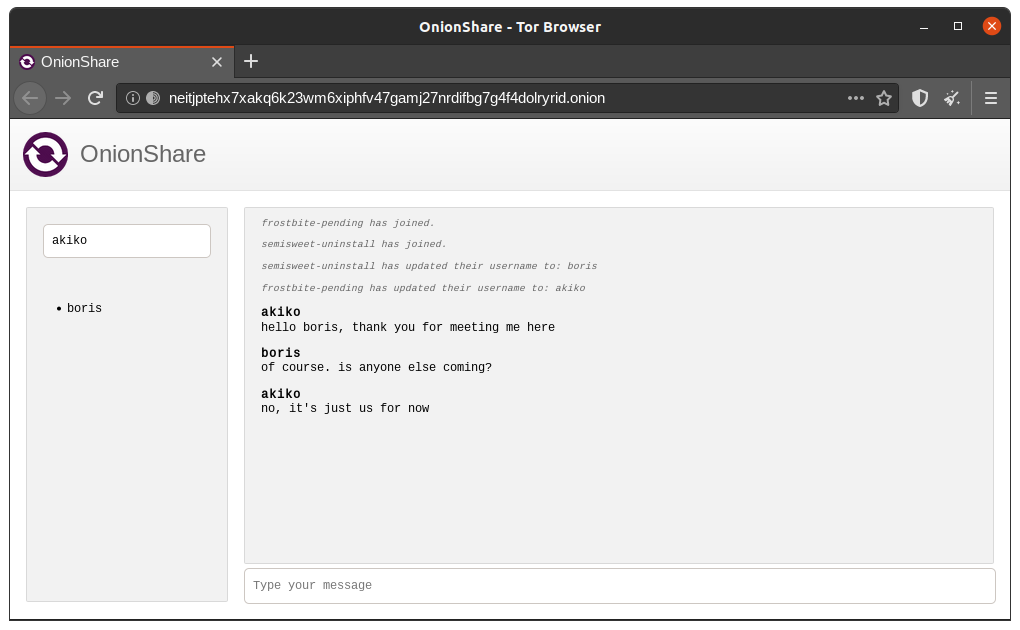 onionshare chat